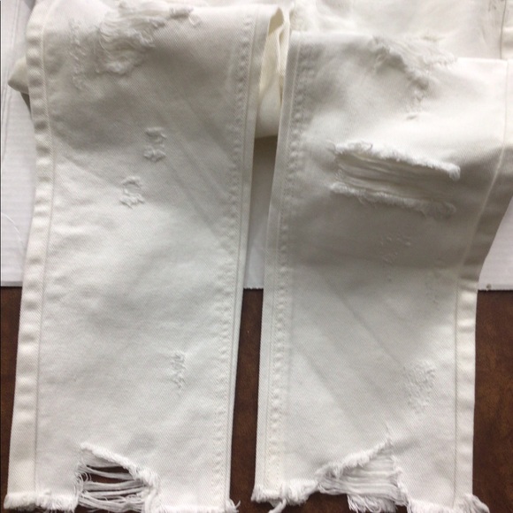 Caffeine women’s white distressed skinny frayed released hemline denim jeans. - Picture 8 of 12